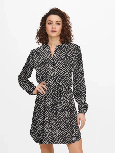 ONLY Rochie tip bluză ONLNOVA grej negru