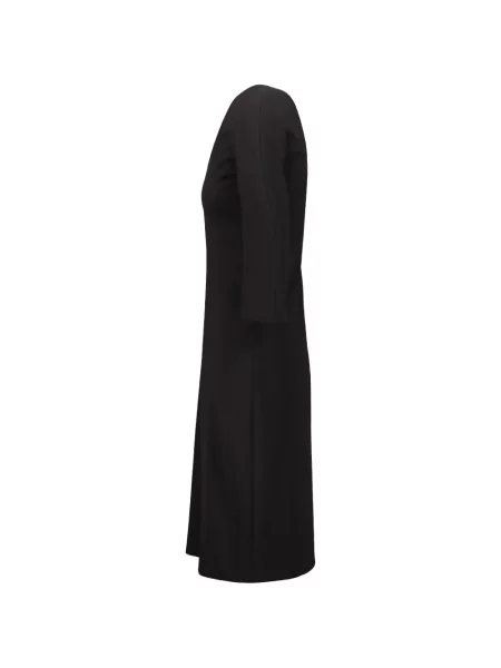 Rochie midi Drhope cu mâneci trei sferturi negru