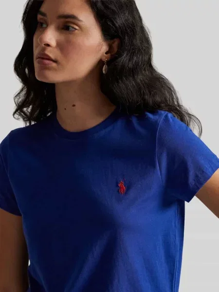 Męski t-shirt o kroju regular fit z czystej bawełny Polo Ralph Lauren niebieska