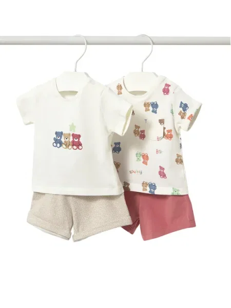 Mayoral Set 2 tricouri și pantaloni scurți Colorat