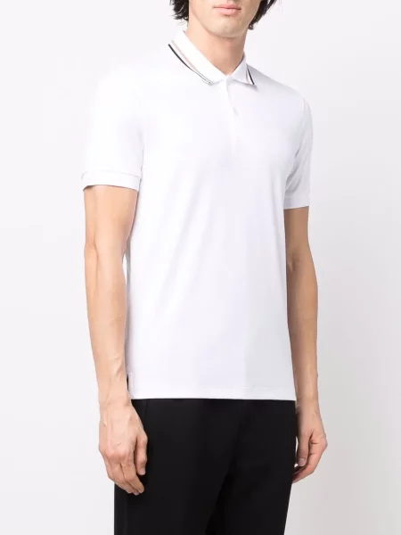 Polo Boss cu dungi alb