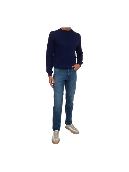 Jeansy straight leg Trussardi niebieskie