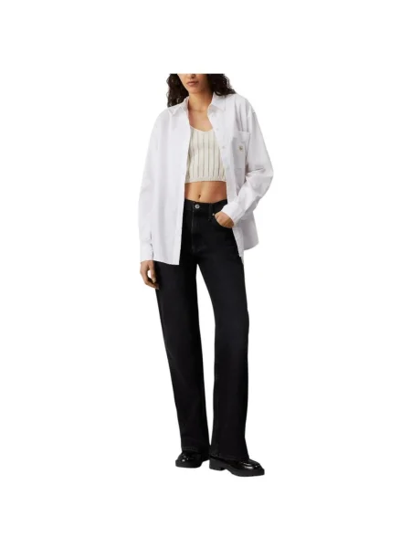 Denim ruha Calvin Klein Jeans fehér