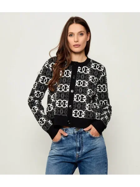 PINKO Cardigan Found Someone negru