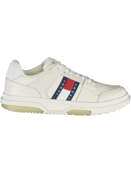 Кожени маратонки Tommy Jeans бяло
