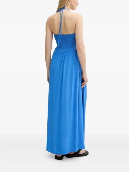 Rochie maxi Gestuz cu gât halter de costum albastru
