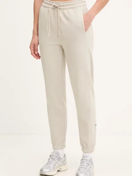 Adidas by Stella McCartney pantaloni de trening pentru femei din bej