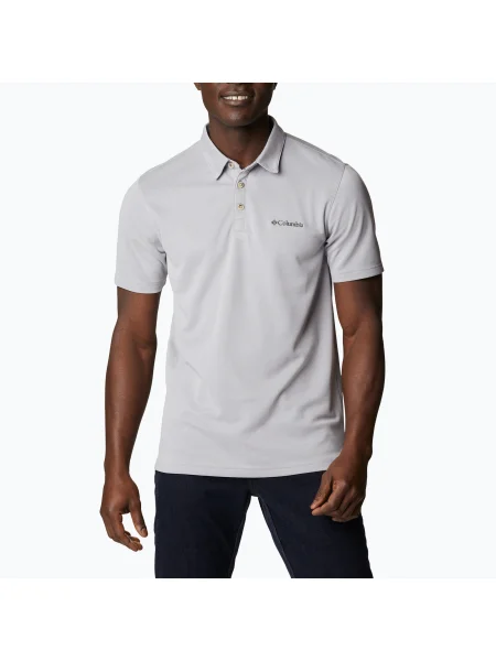 Férfi póló Columbia Nelson Point Polo columbia grey. Méret: M szürke