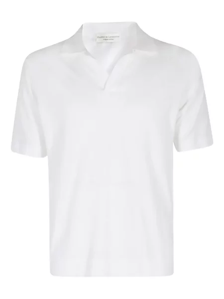 Gulerat tricou polo Filippo De Laurentiis alb