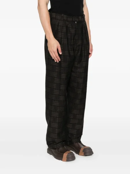 Pantaloni Kenzo plisate maro