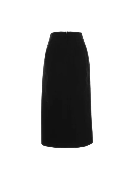 Spódnica midi Jil Sander wełniana czarna
