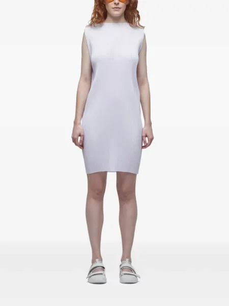 Rochie fără mâneci Osklen fără mâneci plisată de costum alb