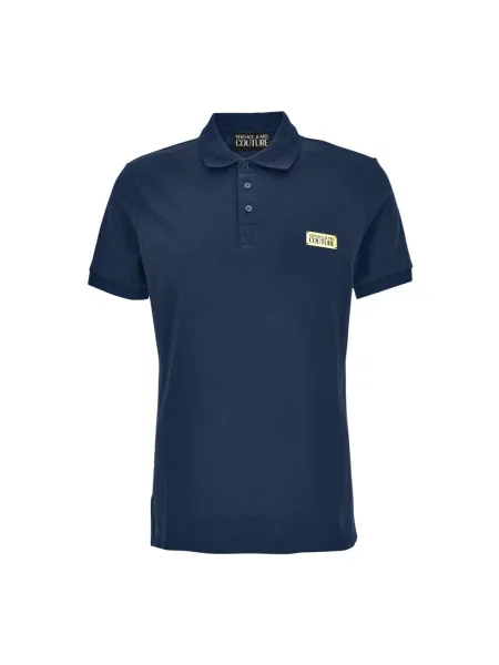 Koszulka polo Versace Jeans Couture niebieska