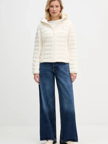 Tommy Hilfiger péřová bunda béžová