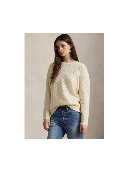Polo Ralph Lauren sweter biały lekki beżowy