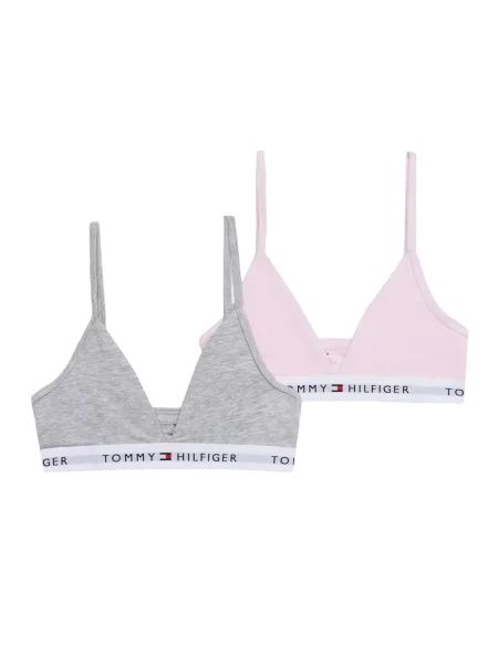 Tommy Hilfiger Underwear Podprsenka sivá melírovaná / ružová / čierna biela