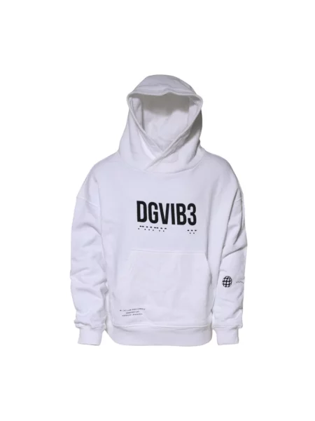 Bluza z kapturem Dolce And Gabbana z kapturem z logo biała