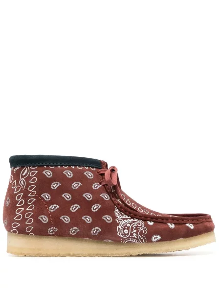 Botine Clarks Originals cu șireturi cu imagine cu model paisley maro