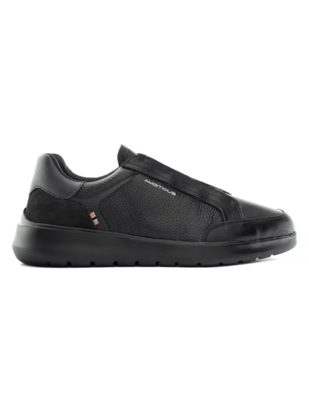 Sneakersy Ambitious skórzane wsuwane czarne