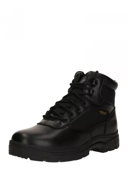 SKECHERS Bocanci cu șireturi WASCANA' negru