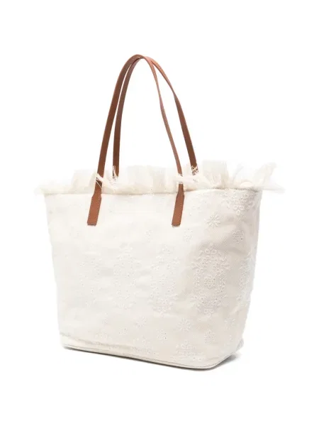 Geantă Mc2 Saint Barth cu broderie cu model floral