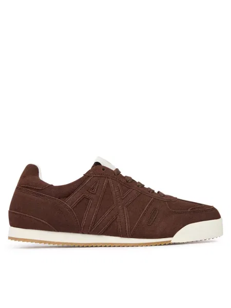 Sneakersy Armani Exchange brązowe