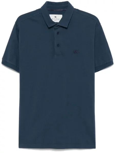 Polo Etro cu broderie albastru
