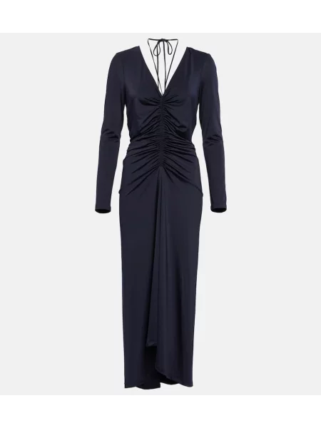 Rochie midi Veronica Beard din jerseu până la genunchi de costum negru