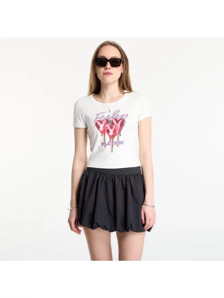 Póló Playboy x FTSHP Girls Shrunk Tee Lollies Off-White M fehér