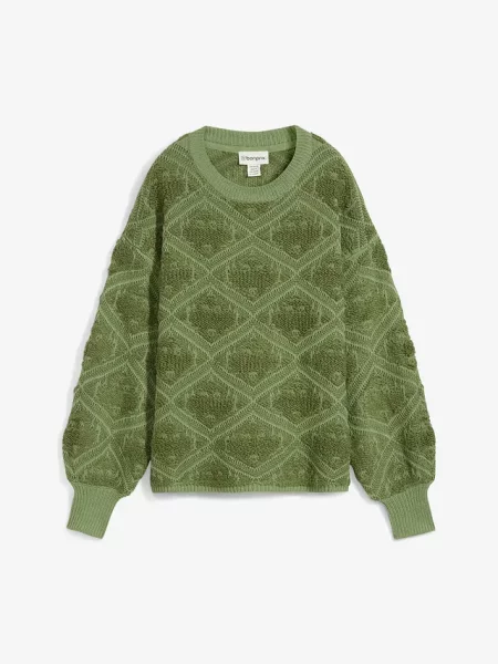 Sweter o kroju pudełkowym zielony