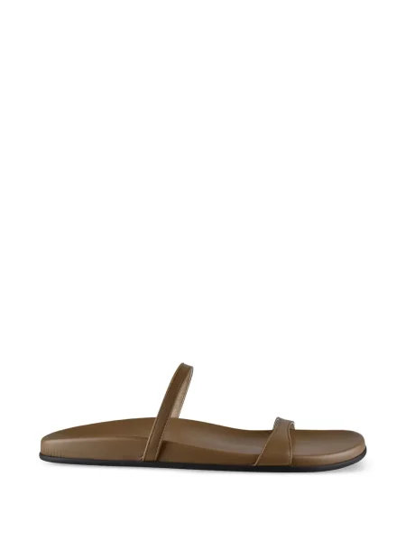 Sandale The Row din piele cu bretele maro