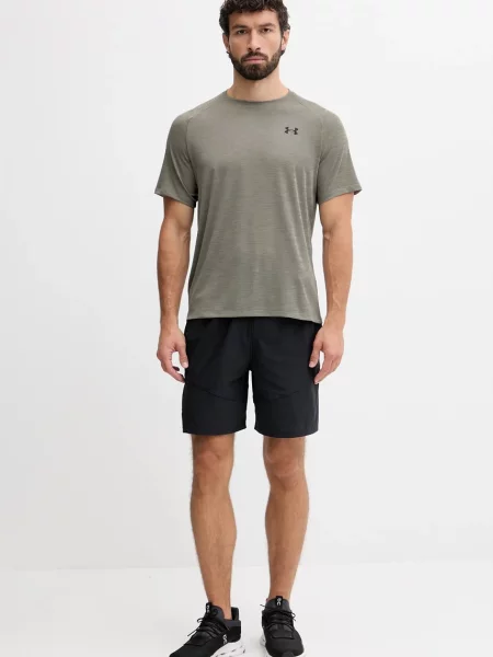 Under Armour trening kratka majica Tech Textured rjava