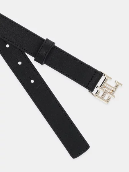 Tommy Hilfiger opasok dámsky kožený čierna