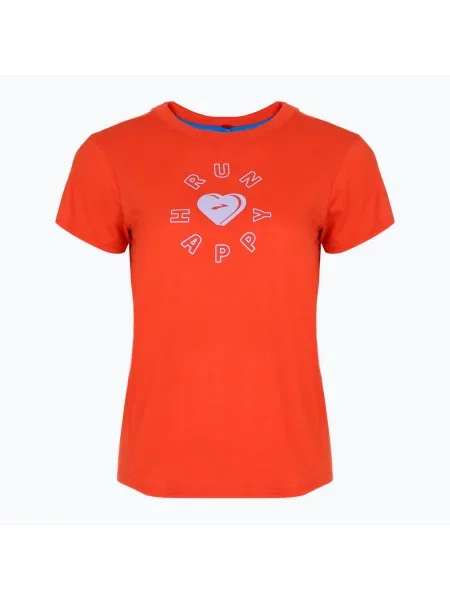Női Brooks Distance Graphic jamberry/love run póló. Méret: L piros