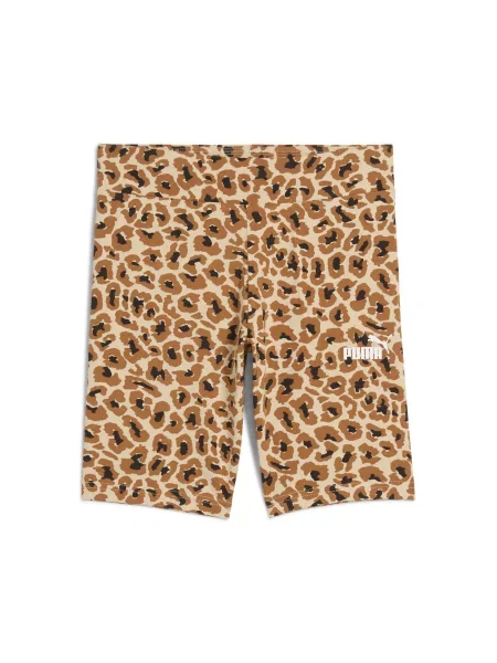 Młodzieżowe krótkie legginsy Essentials Animal PUMA Light Sand Beige beżowe