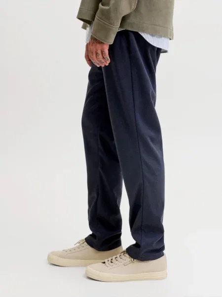 JACK & JONES Chino nohavice JPSTOLLIE DEVON námornícka modrá