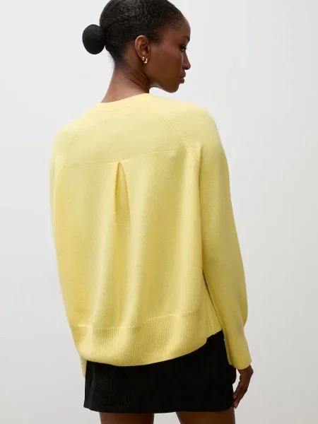 Answear.LAB sweter wełniany żółty