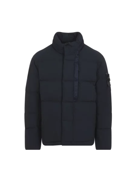 Kurtka puchowa Stone Island z kamieniami niebieska