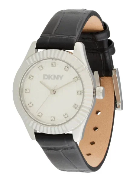DKNY Ceas analogic Chambers Glitz / argintiu negru