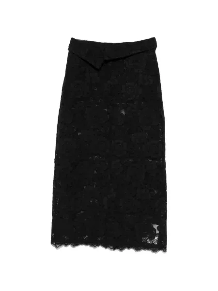Cu centură fustă Simone Rocha din dantelă negru