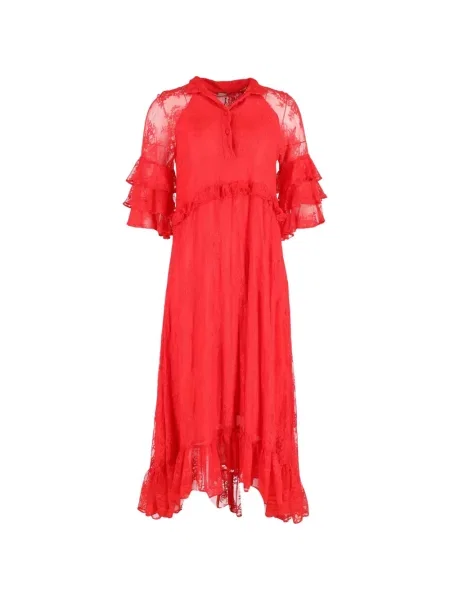 Rochie cu volane Dodo Bar Or cu volane roșu