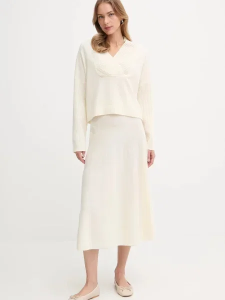 Светр із додаванням вовни United Colors of Benetton бежевий