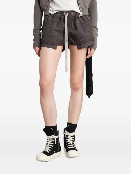Pantaloni scurți Rick Owens Drkshdw cu cordon gri