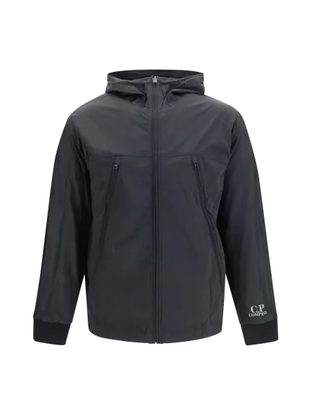 Kardigan C.p. Company z wełny merino dwustronny czarny