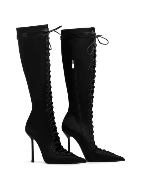 Botine Le Silla cu șireturi din dantelă negru
