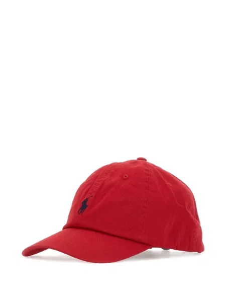 Δερμάτινο κασκέτο Polo Ralph Lauren μαύρο