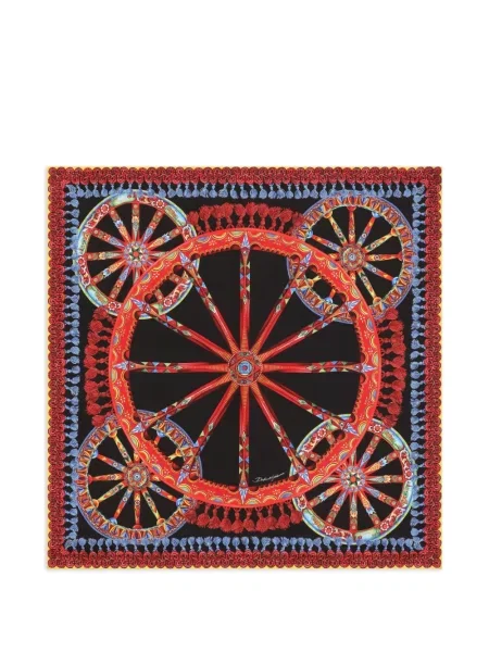 Fular Dolce & Gabbana de mătase cu imagine negru