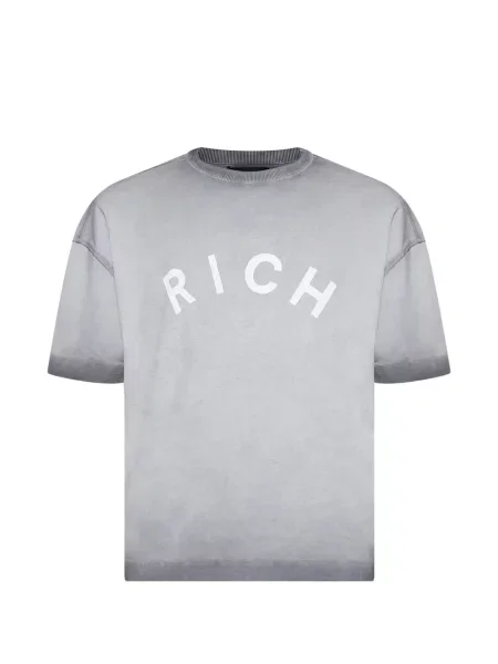 Tricou John Richmond cu decolteu rotund gri