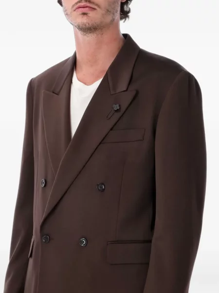 Costum Lardini cu două rânduri de nasturi maro