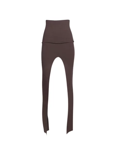 Fustă Rick Owens cu crăpătură maro